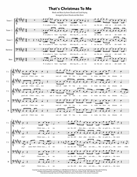 That's Christmas to Me (arr. Kevin Olusula and Ben Bram)