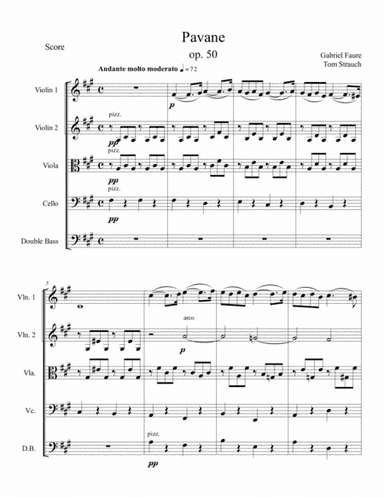 Pavane Op. 50 by Gabriel Faure arranged for string orchestra (arr. Thomas Strauch)