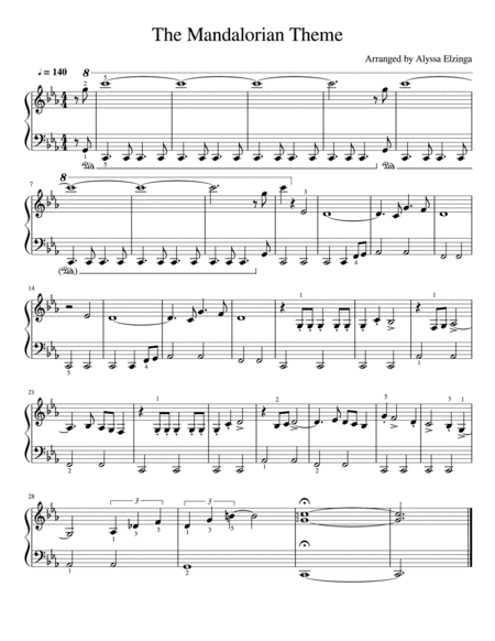 The Mandalorian (arr. Alyssa Elzinga)
