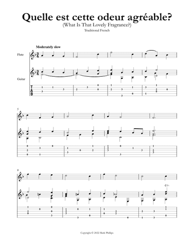 Quelle est cette odeur agre´able? (What Is That Lovely Fragrance?) (arr. Mark Phillips)