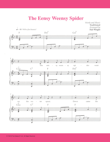 The Eensy Weensy Spider (arr. Hal Wright)