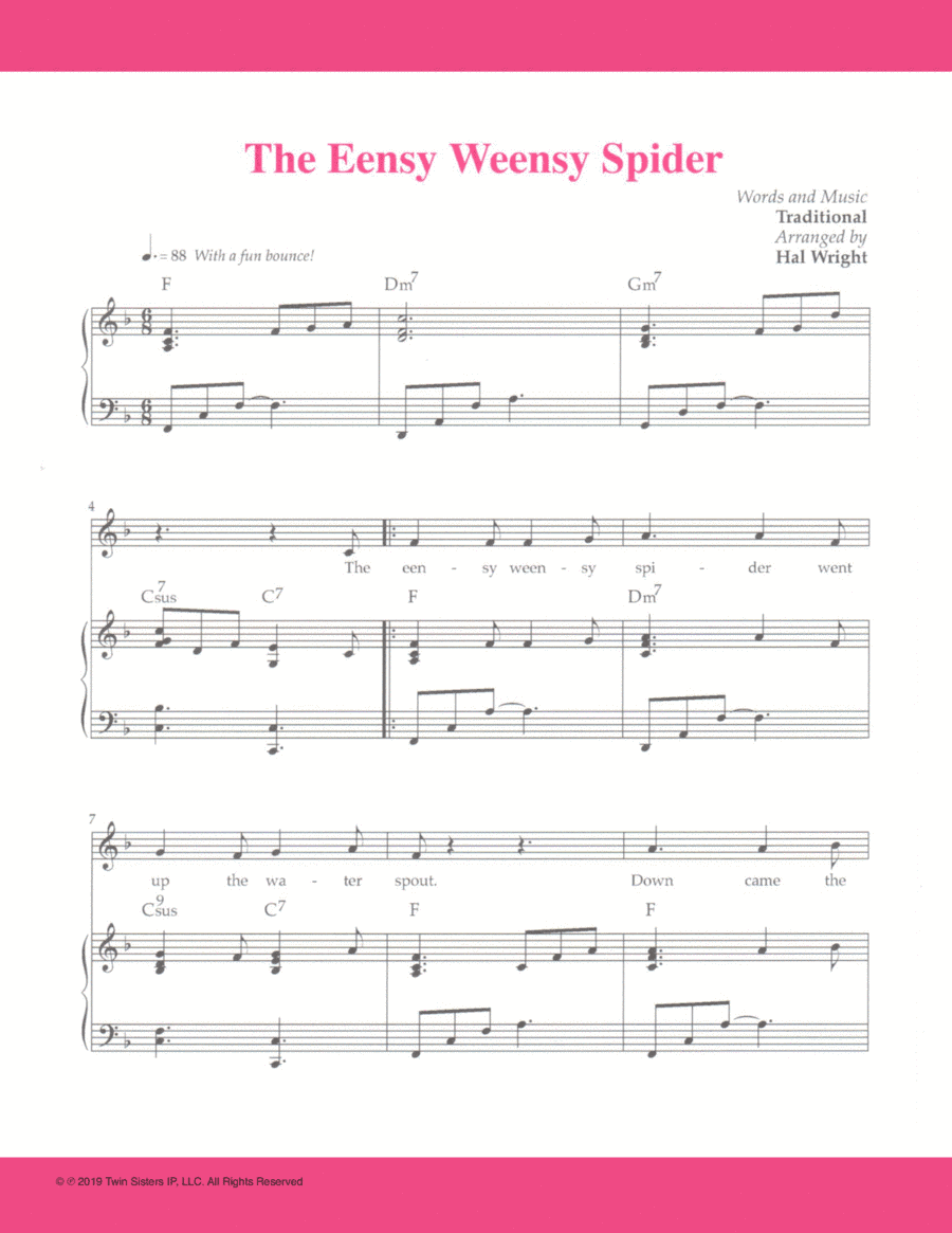The Eensy Weensy Spider (arr. Hal Wright)