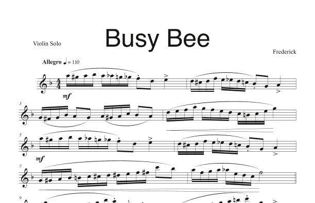 Busy Bee (Violin Solo)