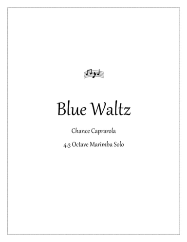 Blue Waltz - 4.3 Octave Marimba Solo