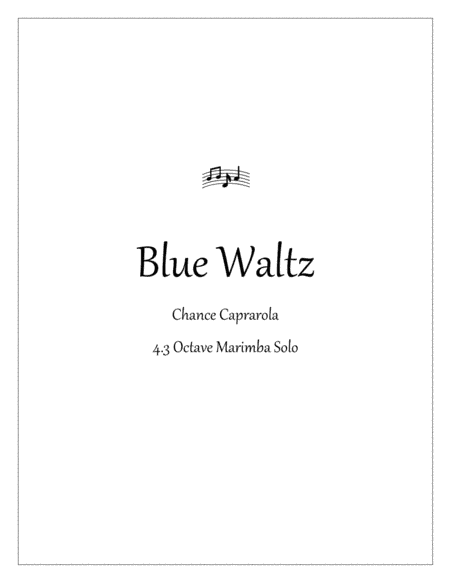 Blue Waltz - 4.3 Octave Marimba Solo