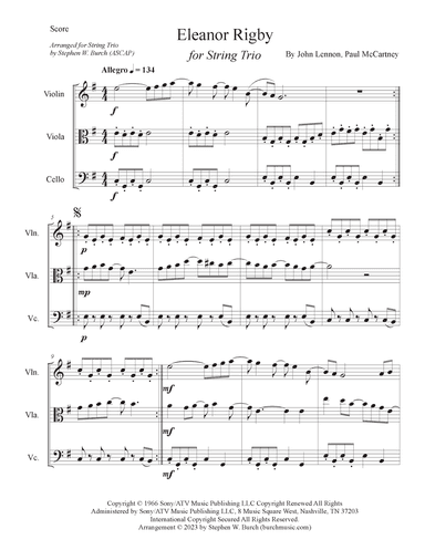 Eleanor Rigby (arr. Stephen W. Burch (ASCAP))