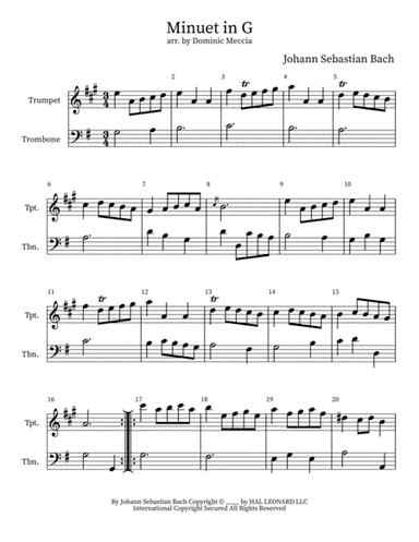 Minuet I In G Major (arr. Dominic Meccia)