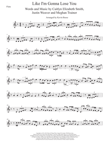 Like I'm Gonna Lose You (arr. Kevin Busse)