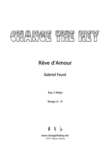 Reve d'Amour - C Major (arr. Change the Key)