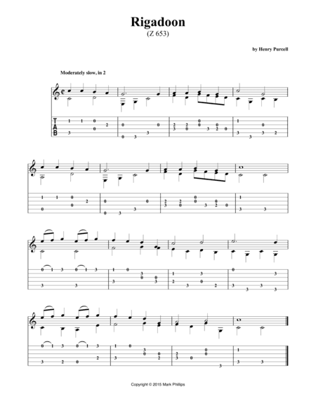Rigadoon (Z 653) (arr. Mark Phillips)