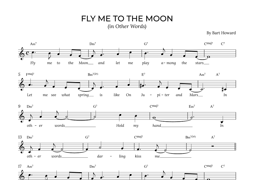 Fly Me To The Moon (in Other Words) (arr. Alex Nunes Rodrigues)