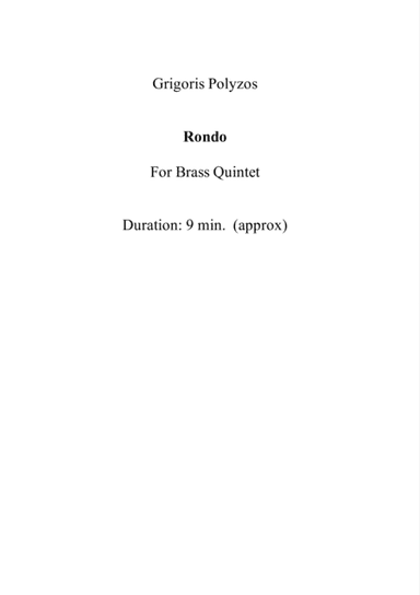 Rondo for Brass Quintet
