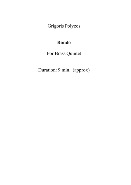 Rondo for Brass Quintet