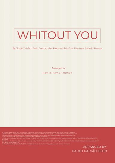 Without You (arr. Paulo Galvao Filho)