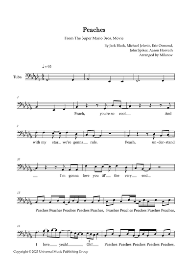 Peaches (arr. Milanov)