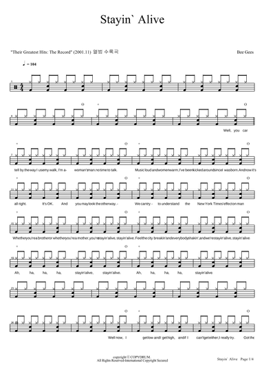 Stayin' Alive (arr. COPYDRUM)