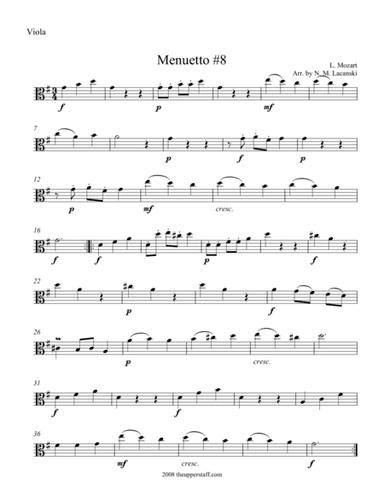 Menuetto #8 (arr. Nick Lacanski)