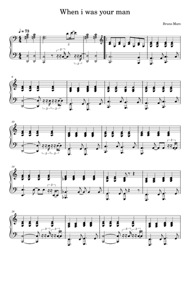 When I Was Your Man (arr. Bruno Mars)