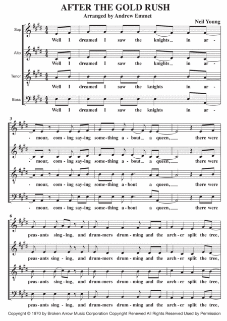 After The Gold Rush (arr. Andrew Emmet)
