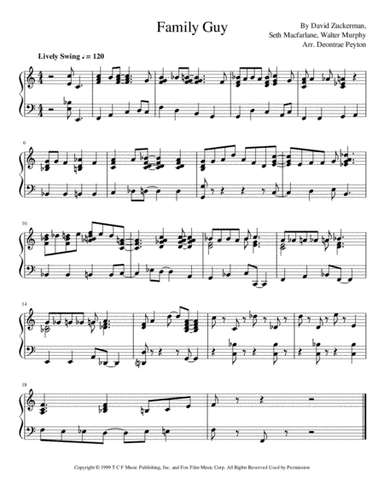 Theme From Family Guy (arr. Deontrae Peyton)