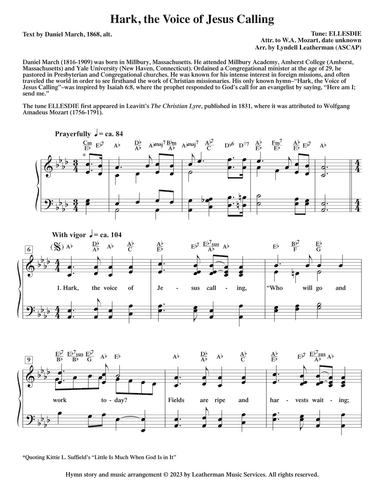 Hark, the Voice of Jesus Calling (arr. Lyndell Leatherman)