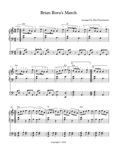 Brian Boru's March-Irish Traditional tune (arr. Mia Theodoratus)