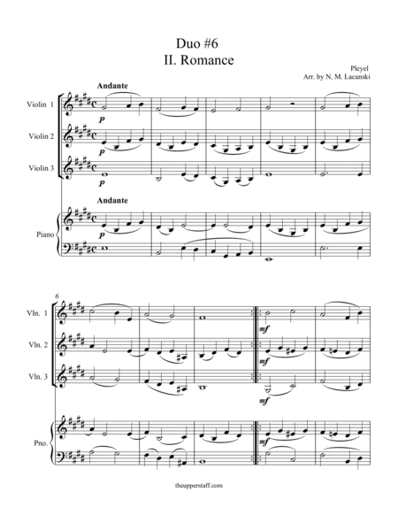 Romance from Duo #6 (arr. Nick Lacanski)