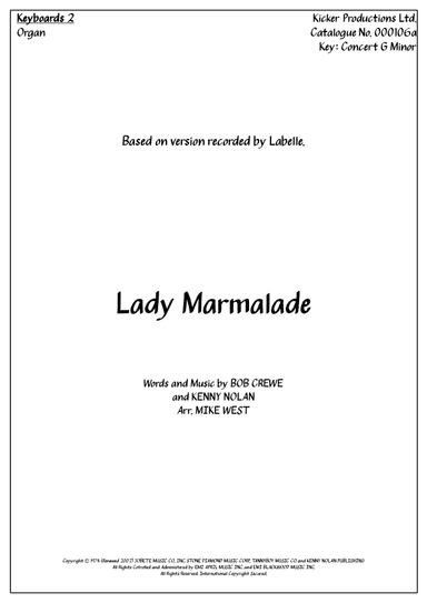 Lady Marmalade (arr. Michael Storeton-West)