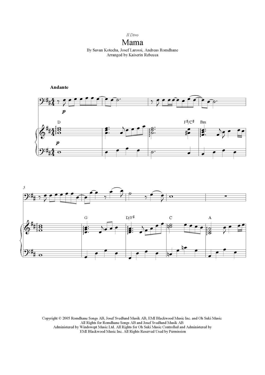 Mama (arr. Kaiserin Rebecca)
