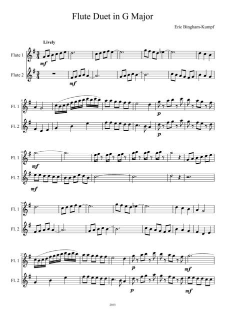 Flute Duet in G Major