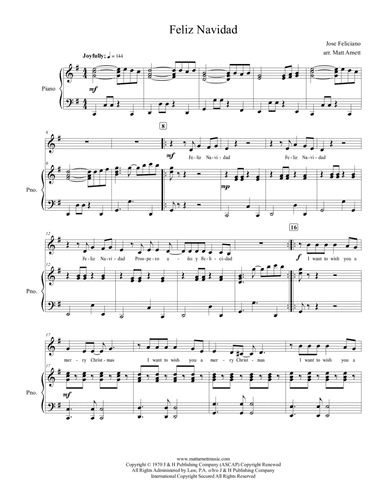Feliz Navidad (arr. Matt Arnett)