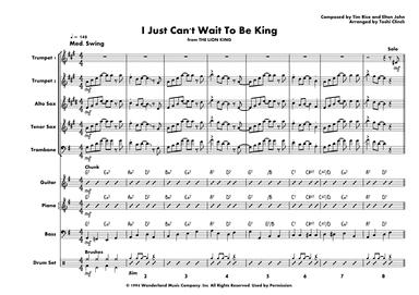 I Just Can't Wait To Be King (arr. Toshi Clinch)