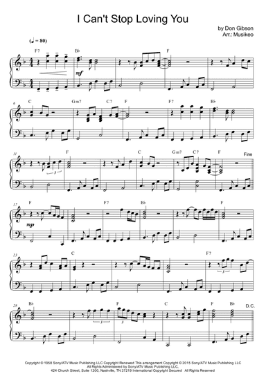 I Can't Stop Loving You (arr. Musikeo)