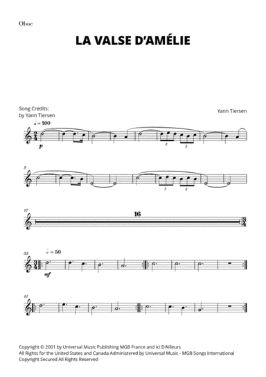 La Valse D'amelie (arr. Cadenza Editions)