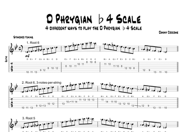 D Phrygian b4 Scale (4 Ways to Play)