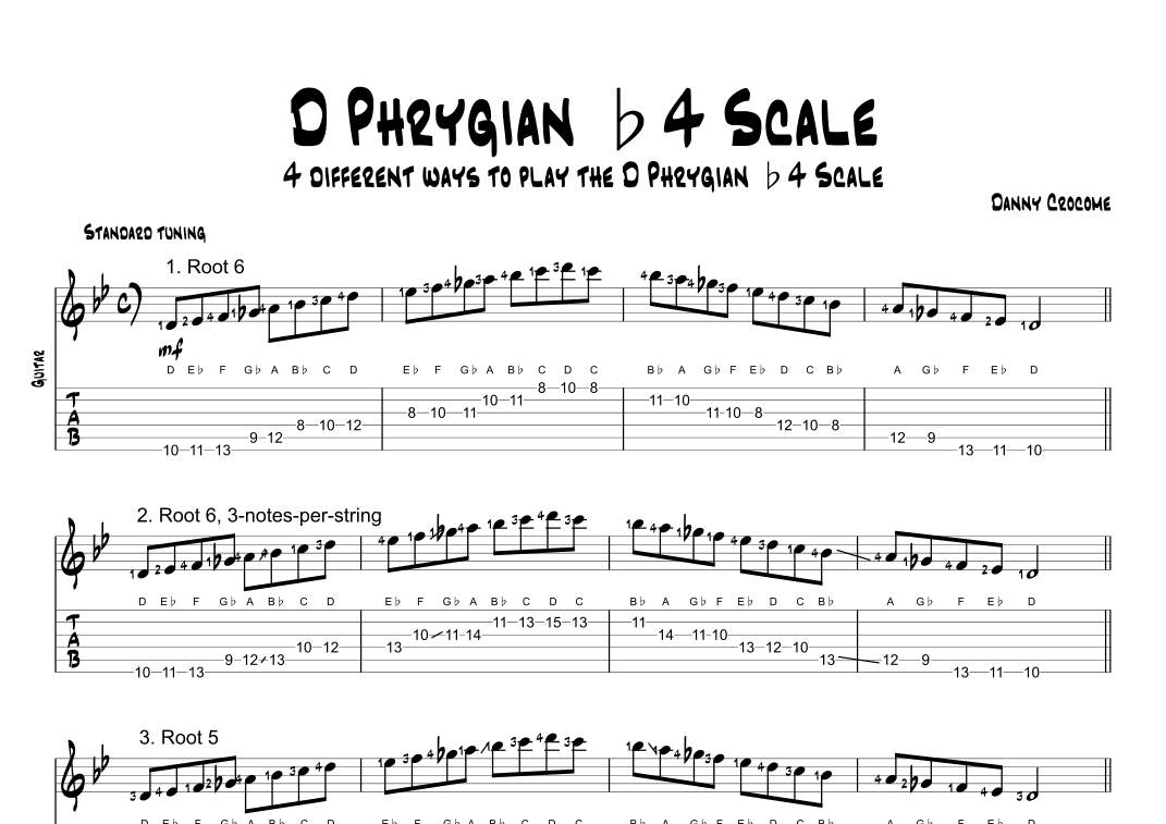 D Phrygian b4 Scale (4 Ways to Play)