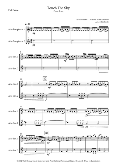 Touch The Sky (arr. Fabio Britto)