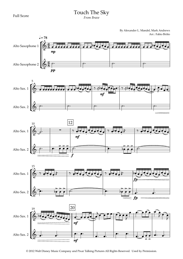 Touch The Sky (arr. Fabio Britto)