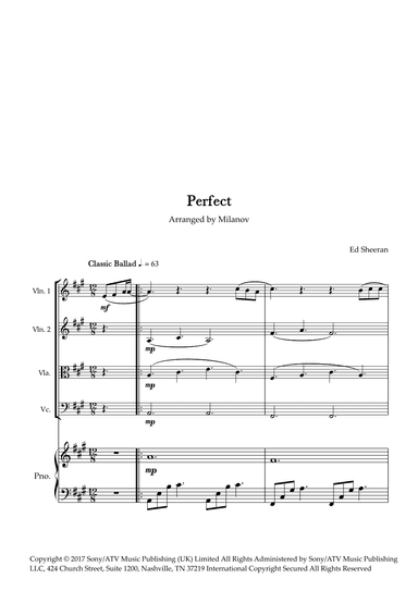 Perfect (arr. Milanov)
