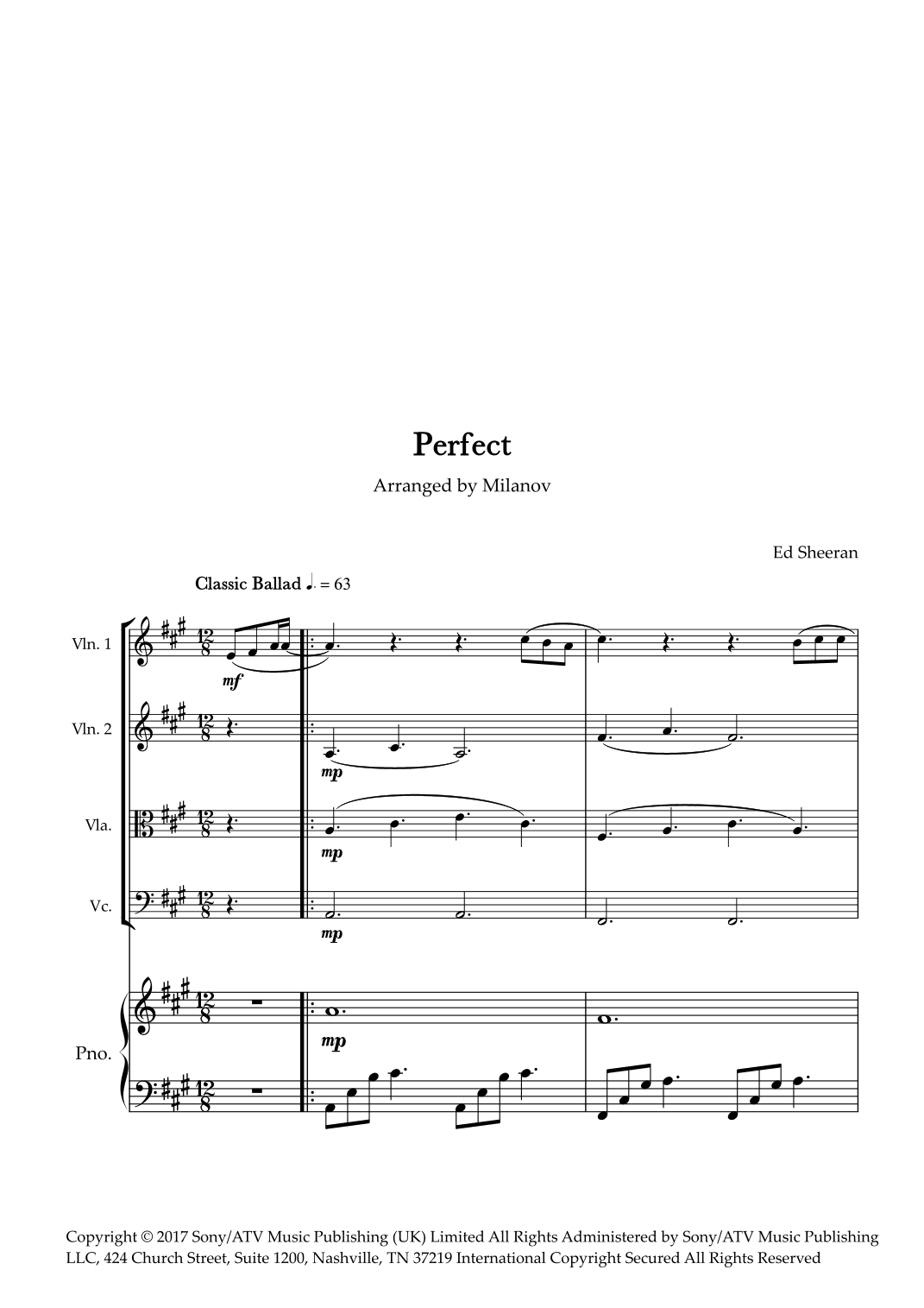 Perfect (arr. Milanov)