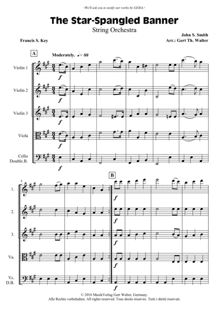 The Star-Spangled Banner (arr. Gert Th. Walter)