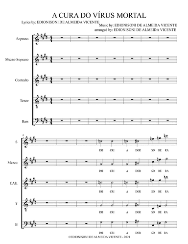 CORO - A CURA DO VÍRUS MORTAL PARA CORO E ORQUESTRA