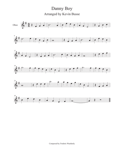Danny Boy - Oboe (arr. Kevin Busse)