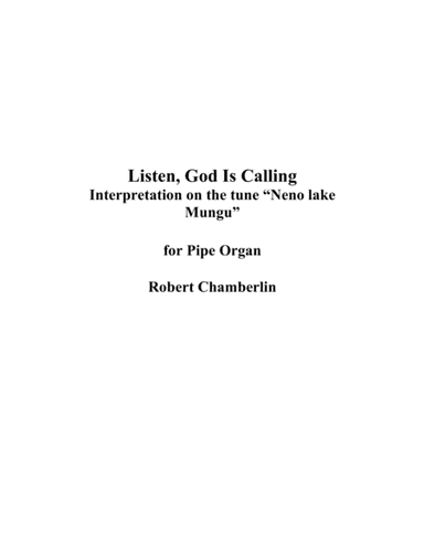 Listen, God Is Calling (arr. Robert Chamberlin)