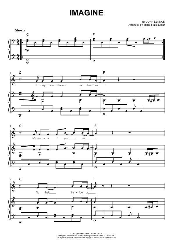 Imagine (arr. Mario Stallbaumer)