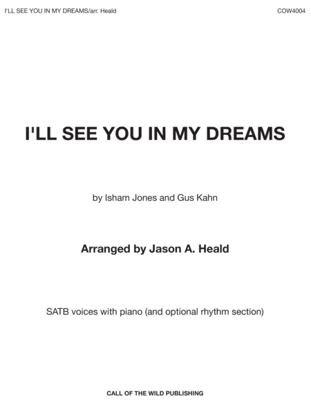 I'll See You In My Dreams (arr. Jason A. Heald)
