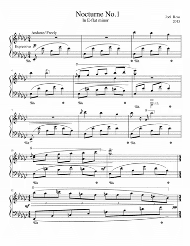 Nocturne in E-flat minor Original composition by Joel Ross