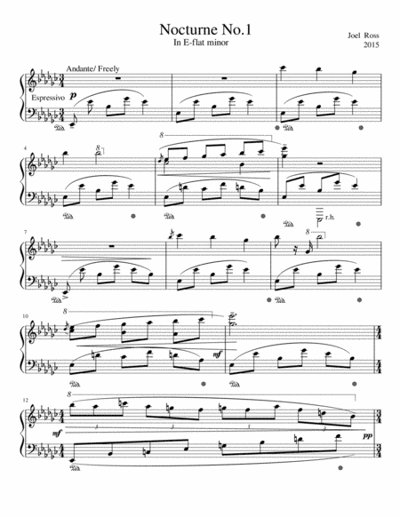 Nocturne in E-flat minor Original composition by Joel Ross