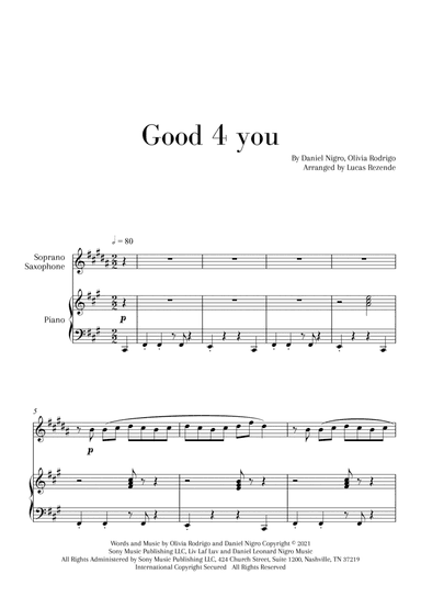 Good 4 U (arr. Lucas Rezende)