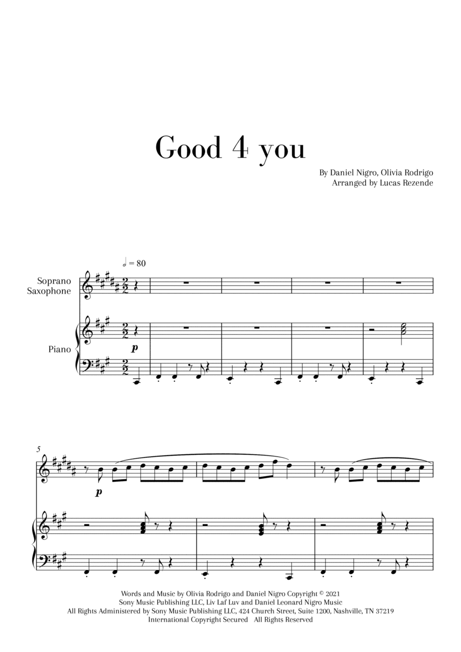 Good 4 U (arr. Lucas Rezende)